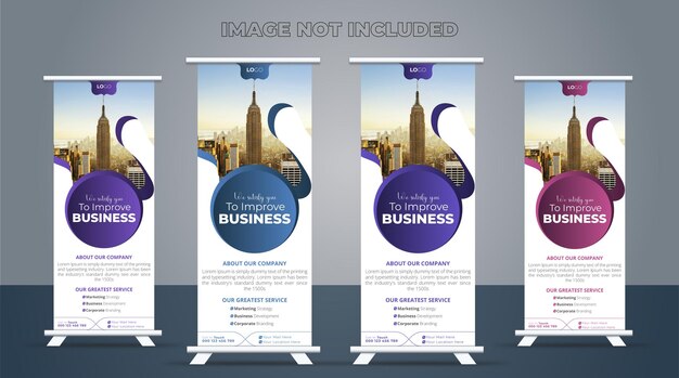 Diseño de banner rollup empresarial
