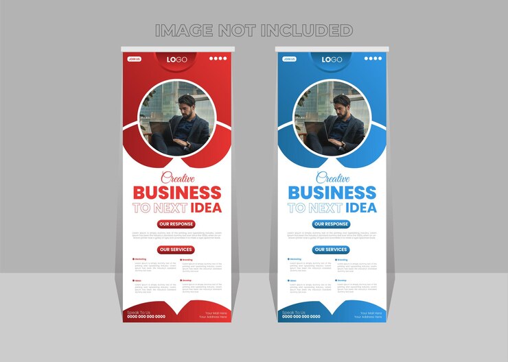 Diseño de banner rollup empresarial