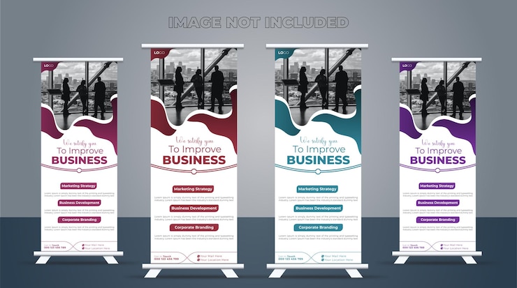 Diseño de banner rollup empresarial