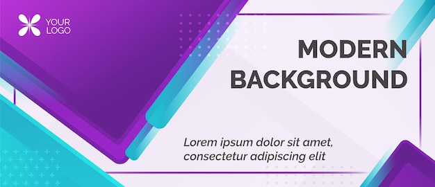 diseño de banner simple con gradación de color