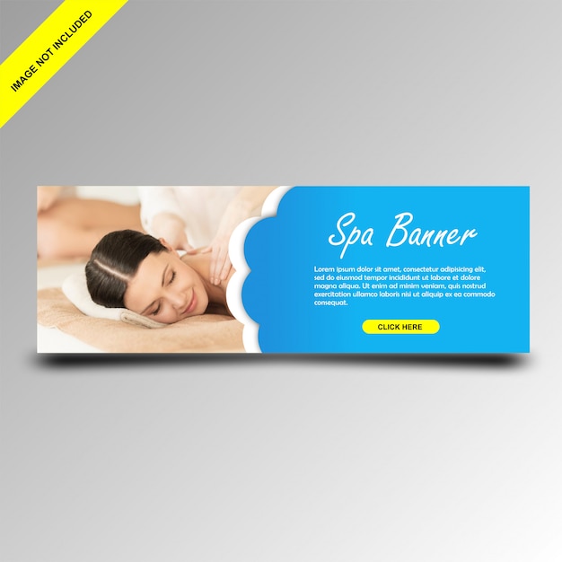 Vector diseño de banner de spa azul