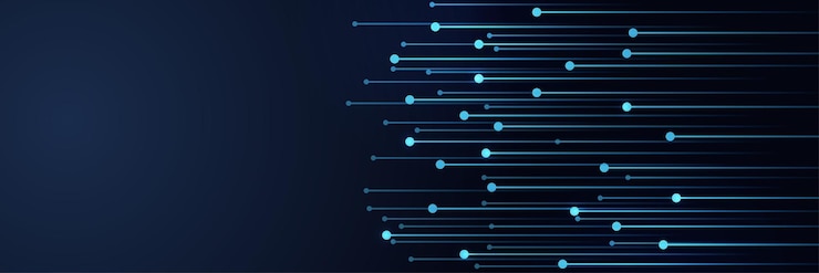 Vector diseño de banner de tecnología azul abstracto
