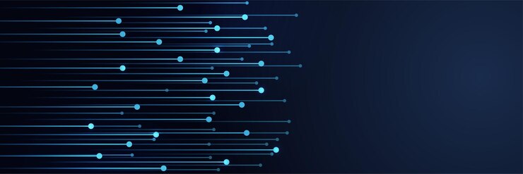 Vector diseño de banner de tecnología azul abstracto