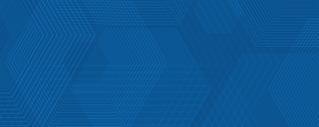 Diseño de banner de tecnología con fondo abstracto de hexágonos