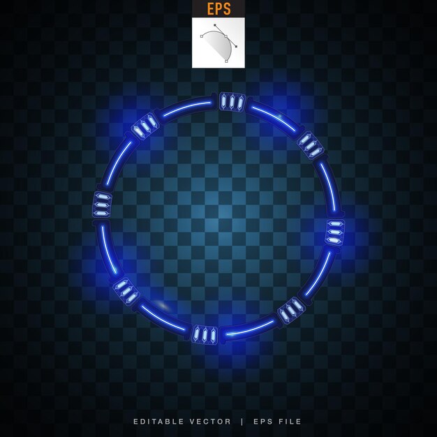 Diseño de banner de tecnología redondeada
