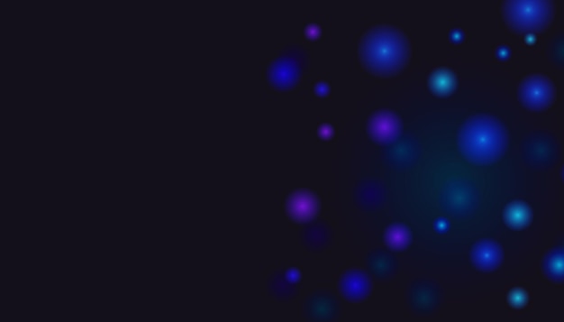 Diseño de banner vectorial, tecnología de ilustración con patrón geométrico sobre fondo azul oscuro. Concepto moderno de tecnología digital de alta tecnología. Comunicación de internet abstracta, diseño de tecnología de ciencia futura