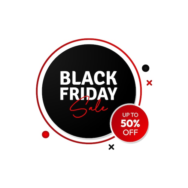 un diseño de banner vectorial de venta del viernes negro