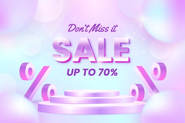 Diseño de banner de venta degradado
