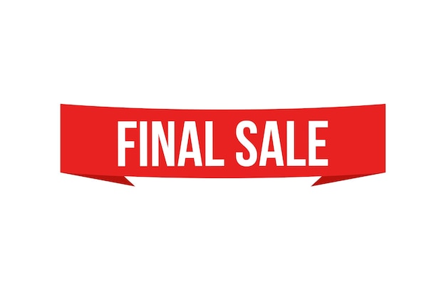 diseño de banner de venta final icono de venta final ilustración vectorial de estilo plano