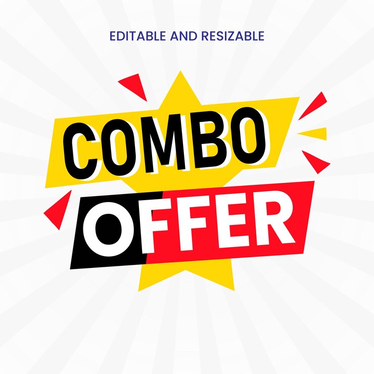 Diseño de banner de venta de ofertas combinadas