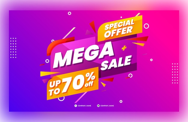 Diseño de banner de venta de producto.