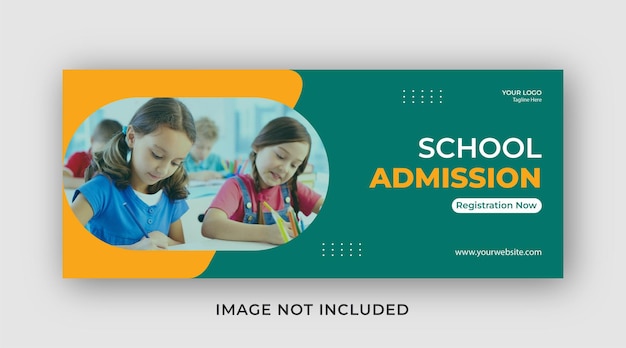 Diseño de banner web de admisión escolar