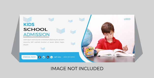 Diseño de banner web para la admisión a la escuela Diseño elegante del banner web