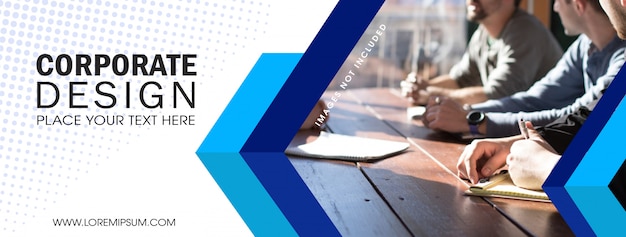 Diseño de banner web horizontal corporativo.