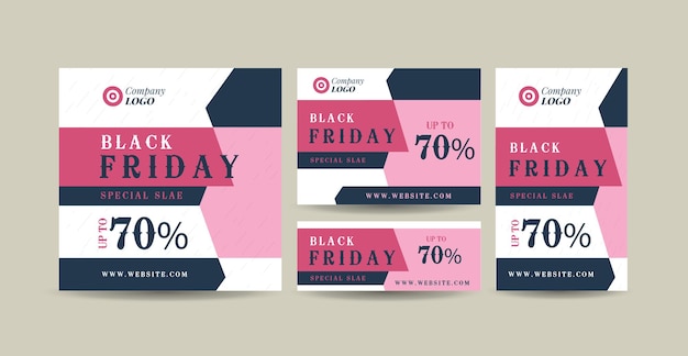 Diseño de banner web de viernes negro o sitio web de descuento y plantilla de banner social