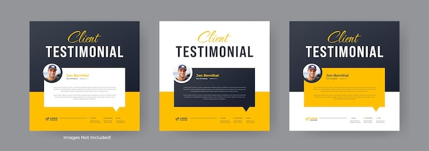 Diseño de banners de citas de testimonios de clientes