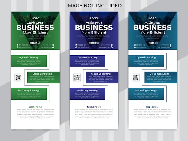 Diseño de banners creativos de Vector Business Roll Up
