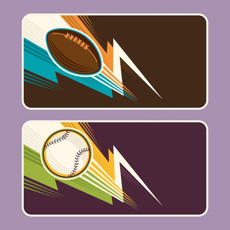 Vector diseño de banners deportivos.
