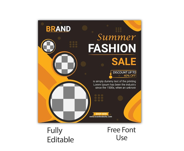 Vector diseño de banners de moda de verano en las redes sociales