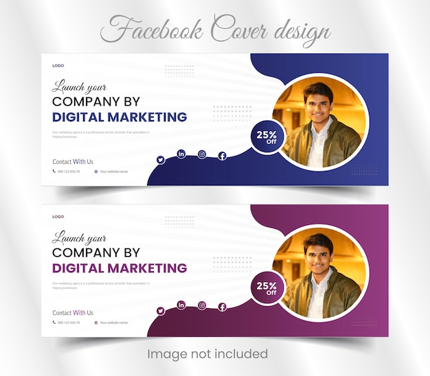 Diseño de banners de portada de redes sociales para empresas