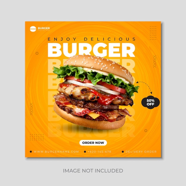 Diseño de banners de redes sociales de alimentos
