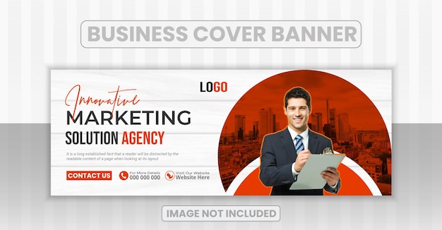 Diseño de banners de redes sociales de negocios y marketing para diseño de portada de facebook corporativo de agencia digital