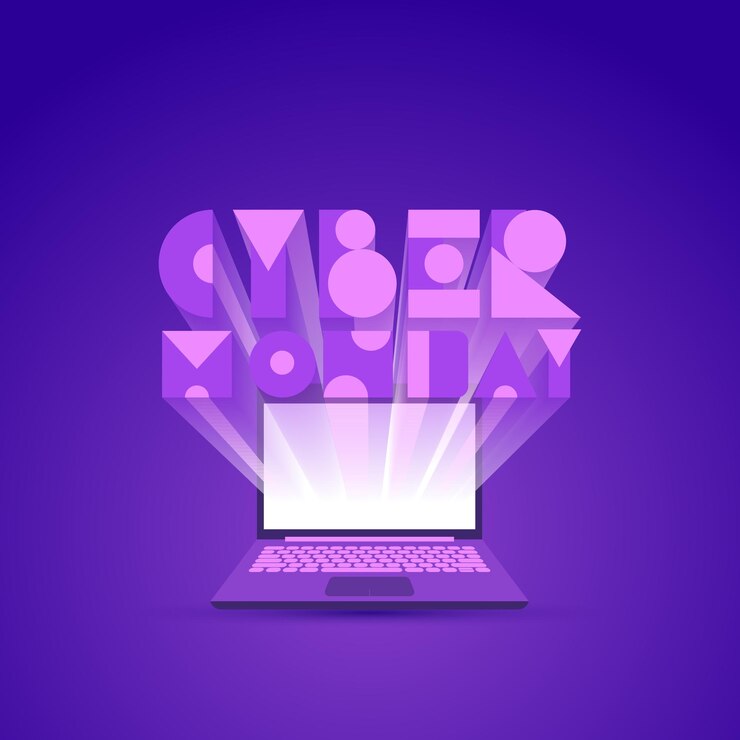 Vector diseño de banners vectoriales del lunes cibernético