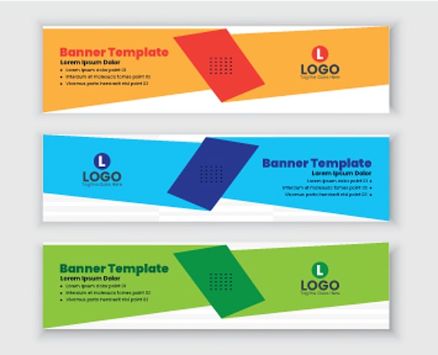 Vector diseño de banners web