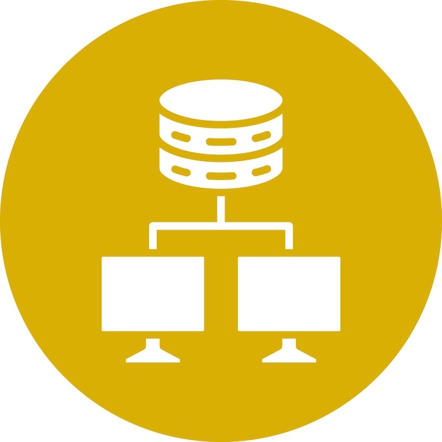 Diseño de la base de datos vectorial Estilo del icono de la red