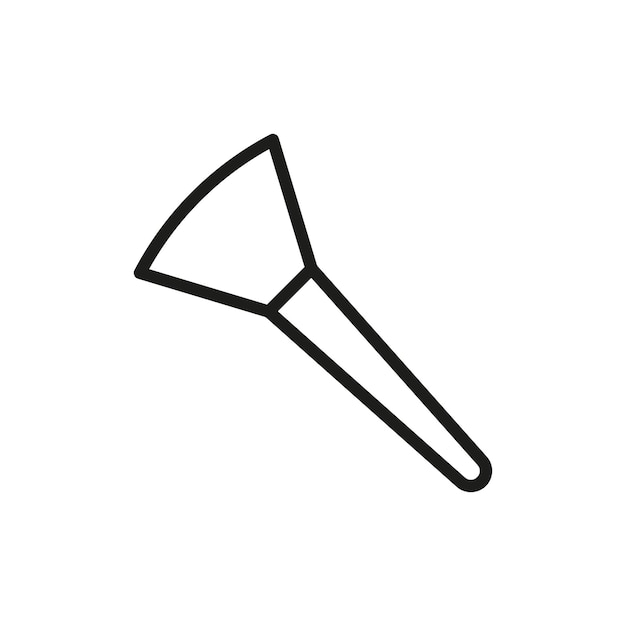 El diseño básico del icono vectorial del pincel de maquillaje