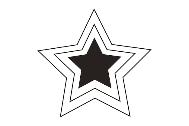 Diseño básico de pegatinas gráficas con estrellas