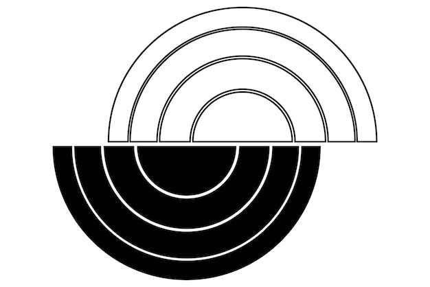 Diseño básico de pegatinas planas gráficas