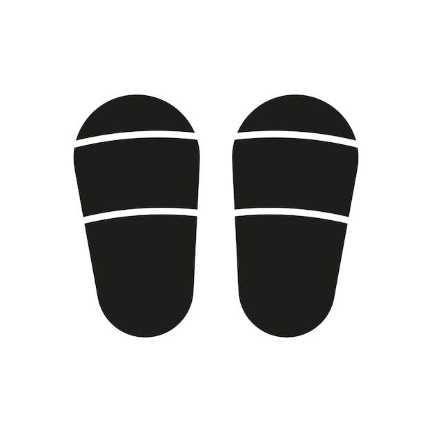 El diseño básico del vector del icono del dormitorio de zapatillas