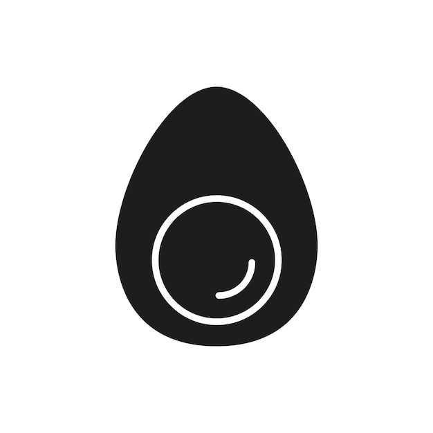 El diseño básico del vector del icono del huevo es simple y moderno