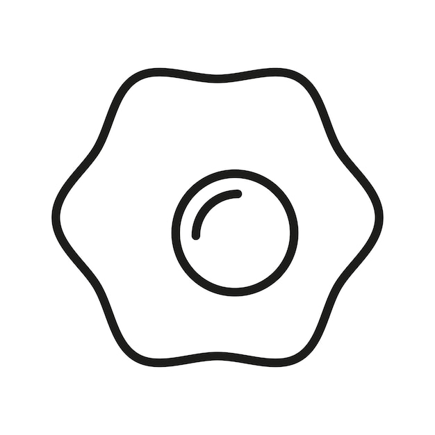 El diseño básico del vector del icono del huevo es simple y moderno