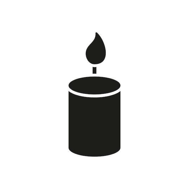 El diseño básico del vector del icono de la vela es simple y moderno