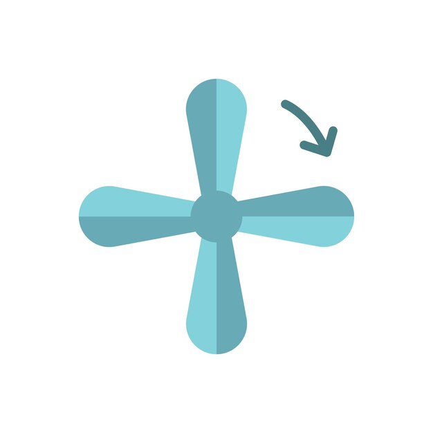 Diseño básico vectorial del icono del dormitorio del ventilador