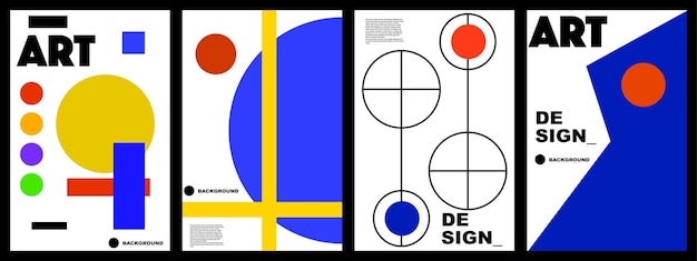 diseño de bauhaus para el fondo plantilla de cartel de banner plantilla de folleto etc.