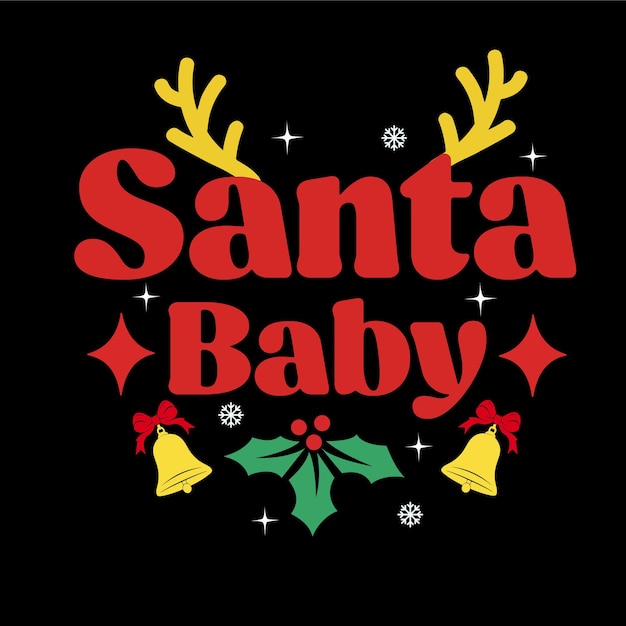 Diseño de bebé de Papá Noel obtendrá archivos EPS de alta calidad