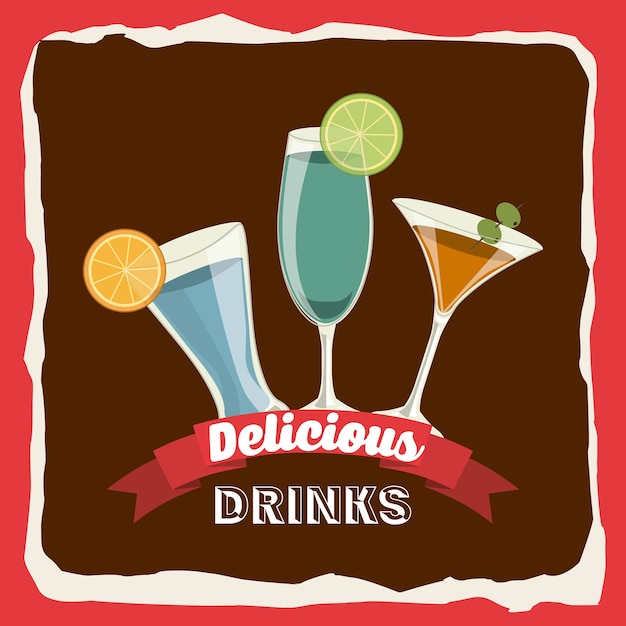 diseño de bebida deliciosa, ilustración vectorial gráfico eps10
