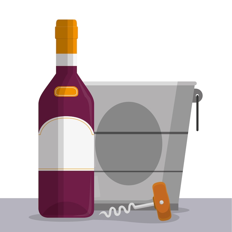 Vector diseño de bebida de vino
