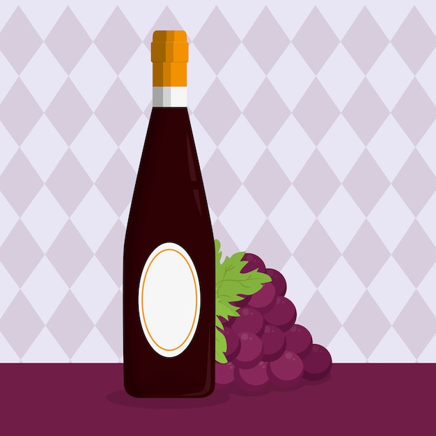 Diseño de bebida de vino