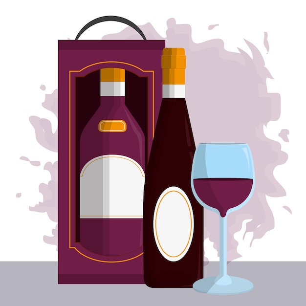 Vector diseño de bebida de vino