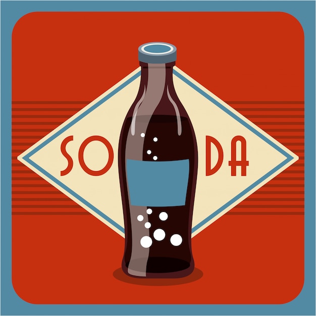 Diseño de bebidas sobre fondo azul ilustración vectorial