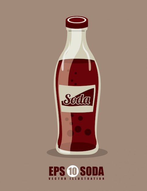 Diseño de bebidas sobre fondo beige ilustración vectorial