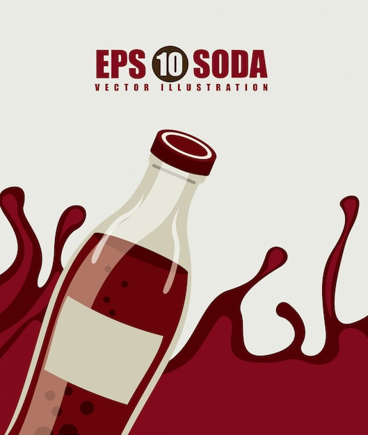 Diseño de bebidas sobre fondo beige ilustración vectorial