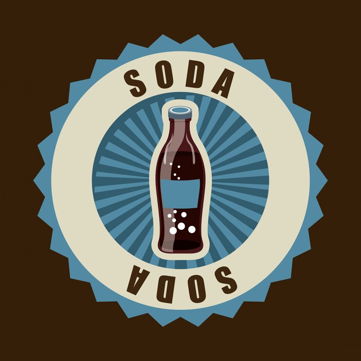 Vector diseño de bebidas sobre fondo marrón ilustración vectorial