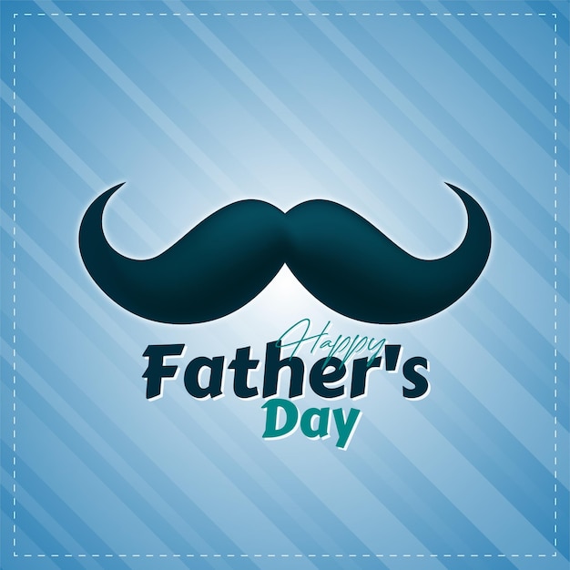 Diseño de bigote feliz día del padre