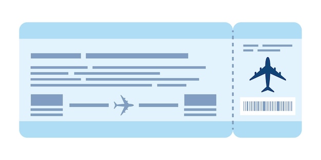 Vector diseño de billete de avión billete de avión tarjeta de embarque concepto de viaje