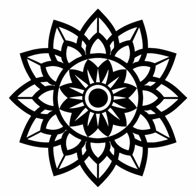 Vector un diseño en blanco y negro con un círculo blanco en él